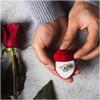 Gorgeous Ring Box by FELANA'S | Dimensions: 4.5 x 4.5 x 7.5 cm - 1.77 x 1.77 x 2.95 in | Froggie Shaped Elegant Ring Boxes for Wedding, Prom, Engagement and Many more Special Moments view 4