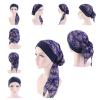 3 Pieces Pre-Tied Headwer Turbans for Muslim Women Inner Hijabs Caps Long Headscarf Beanies Chemo Covers Cancer Hats view 2