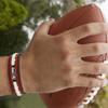 NFL Seattle Seahawks Unisex Leather Football Bracelet Pebble-Grain & Football Stitches for Gift or Game Day Comfortable & Adjustable view 2