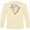 Great White Shark Shirt: UV UPF+ 50 Long Sleeve: Protection T-Shirt: Pale Yellow - XL