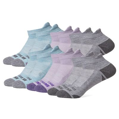 32 Degrees Women's 6 Pack Comfort Ankle Socks | Anti-Odor | Cushioned Heel |Arch Support | Active | Casual | Work, Cloud/Lavender/Grey, Medium