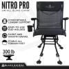 Black Sierra XL Swivel Hunting Chair  Heavy Duty 360 Silent Blind Seat Supports 300 lbs, Padded Armrests, All-Terrain Feet, Cupholder & Carry Strap, Portable Folding Chair for Hunting & Outdoors view 4