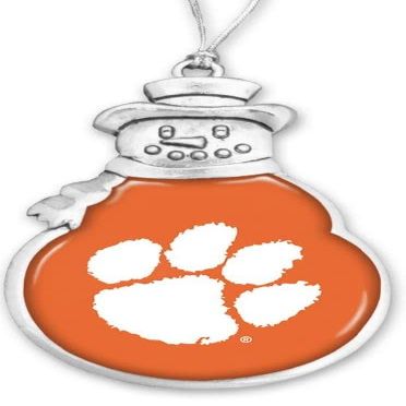 57470 Clemson Snowman Ornament by From the Heart Enterprises