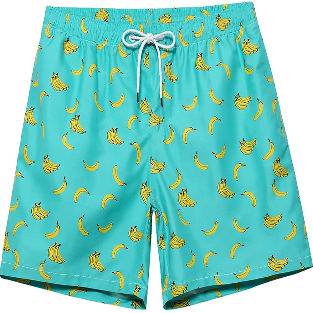 Dissolving Swim Trunks Prank Stuff Funny Shorts Gag Gifts for Brother Boyfriend Bachelor Beach Party in The Swimming Pool(bana,3X-Large)