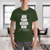 Custom T Shirt Add Text Logo Adult Youth Unisex Cotton T Shirts Uniform Army Green 4XL view 3