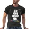 Custom T Shirts Add Photo Text Picture Personalized Unisex Tee Gift Black 3XL view 2