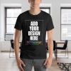 Custom T Shirts Add Photo Text Picture Personalized Unisex Tee Gift Black 3XL view 3