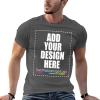Custom T Shirts Add Photo Text Picture Personalized Unisex Tee Gift Dark Gray L view 2