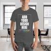 Custom T Shirts Add Photo Text Picture Personalized Unisex Tee Gift Dark Gray L view 3