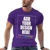 Custom T Shirt Add Text Logo Adult Youth Unisex Cotton T Shirts Uniform Purple L view 2