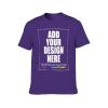 Custom T Shirt Add Text Logo Adult Youth Unisex Cotton T Shirts Uniform Purple L view 4