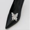 2PCS Rhinestone Crystal Butterfly Shoe Clips Shoe Buckle Dress Hat Accessories for Bridal Wedding Party Shoe Decoration (White) view 3