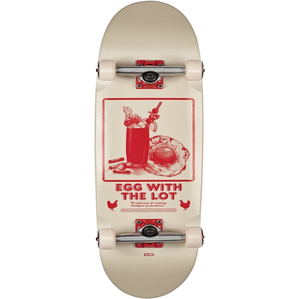 Globe Skateboard Eggy Off White/The Lot Egg Shape Cruiser 8.625" x 31.75"