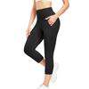Aoliks High Waisted Capri Yoga Pants for Women with Pockets, Tummy Control Workout Leggings, Thick & Comfortable Running Capris for Gym, Travel, and Everyday Wear view 1