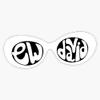 Ew, David. The iconic Schitt's Creek Alexis Rose to David Rose quote Hand lettered in Sunglasses. Bumper Sticker Vinyl Decal 5 inches view 1
