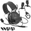 TSVISIONCORE Tactical Headset with U94 PTT Detachable headband and rail adapter,for ARC,Mlok,Team Wendy rail,Airsoft sports(Black) view 1