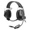 TSVISIONCORE Tactical Headset with U94 PTT Detachable headband and rail adapter,for ARC,Mlok,Team Wendy rail,Airsoft sports(Black) view 2