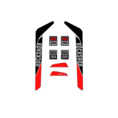 Rock Shox RS-1-2017 Grey Fork Bike Compatible Stickers 29''