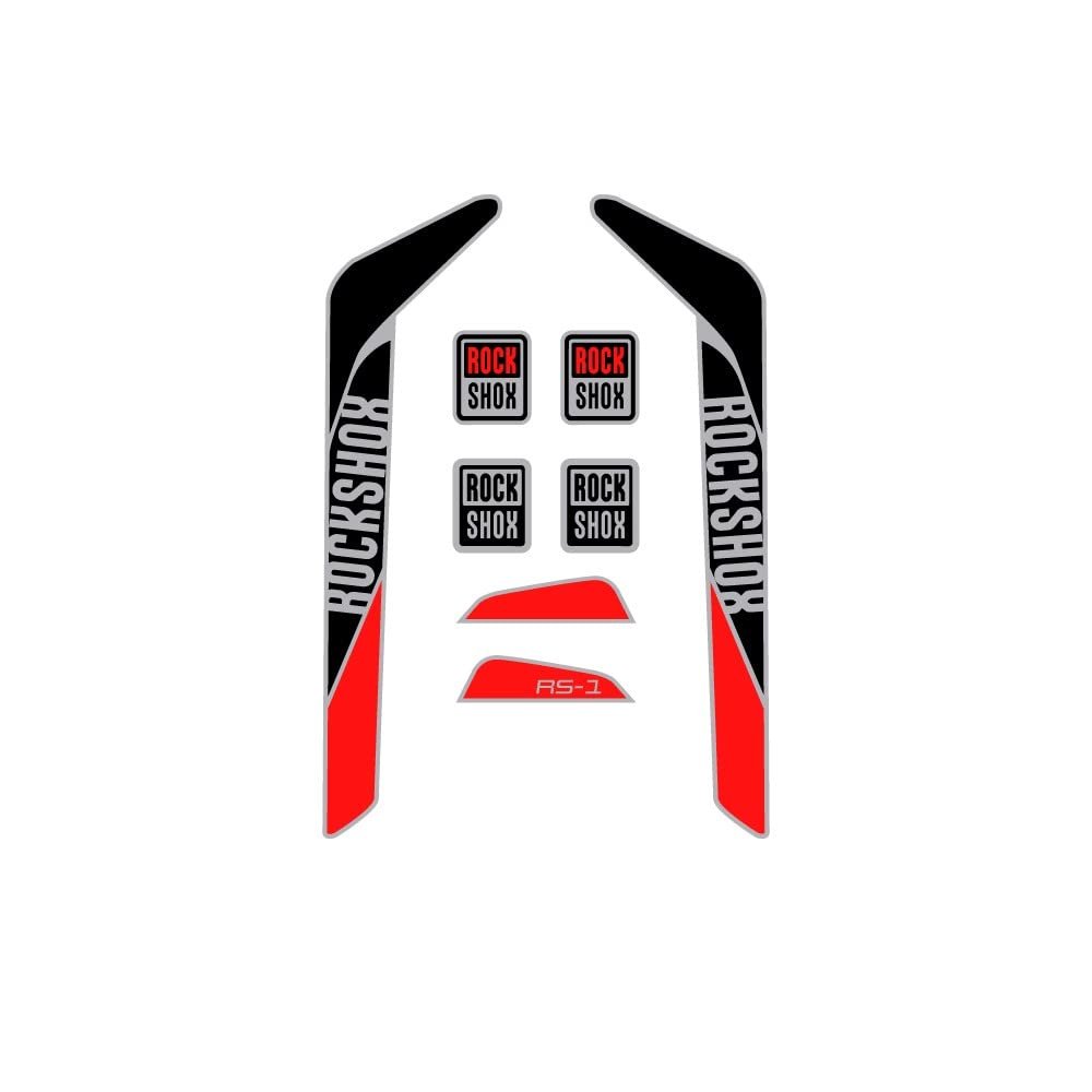 Rock Shox RS-1-2017 Grey Fork Bike Compatible Stickers 29''