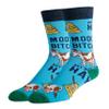 Mens Novelty Funny Animal Crew Socks, Mooo Over, Colorful Dress Cotton Socks Crazy Cool Socks 8-13 view 1