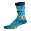 Mens Novelty Funny Animal Crew Socks, Mooo Over, Colorful Dress Cotton Socks Crazy Cool Socks 8-13 view 3