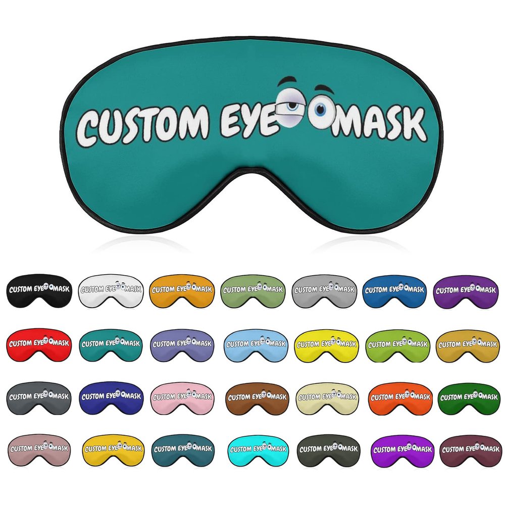 Customizable Gifts for Women and Men,Personalized Photos,Text,Logo,Custom Adjustable Blackout Eye Mask for Sleeping,Home,Plane,Car,Hotel,Office,Outdoors