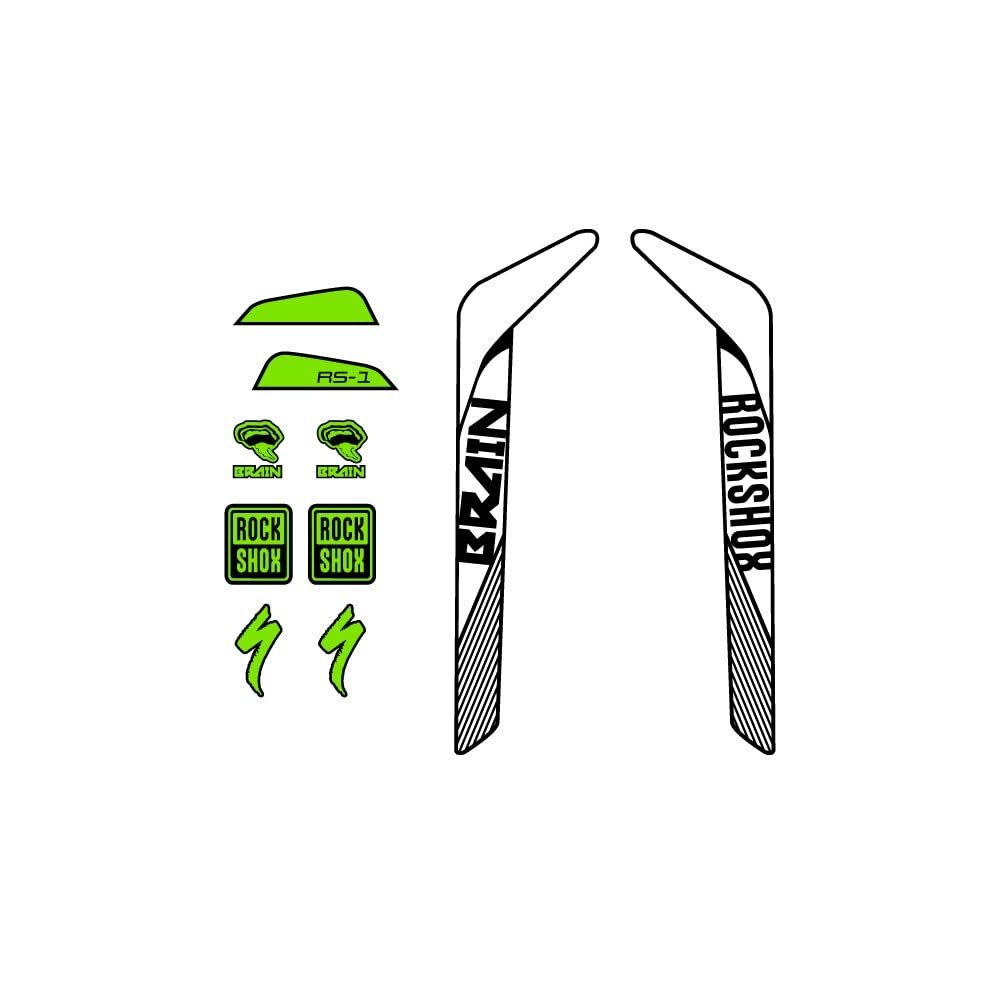 Rock Shox RS-1 Brain Specialized Fork Bike Compatible Stickers 29''
