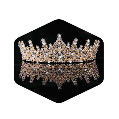 Kamirola Gold Crown for Women Crystal Princess Tiaras Rhinestone Queen Crowns For Wedding Bridal Birthday Prom Pageant Party Halloween Christmas