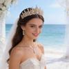 Kamirola Gold Crown for Women Crystal Princess Tiaras Rhinestone Queen Crowns For Wedding Bridal Birthday Prom Pageant Party Halloween Christmas view 2