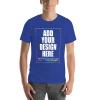 Custom Tee Shirt for Unisex Adults Teenager Personalized Image Logo Text Blue M view 1