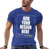 Custom Tee Shirt for Unisex Adults Teenager Personalized Image Logo Text Blue M view 2