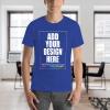 Custom Tee Shirt for Unisex Adults Teenager Personalized Image Logo Text Blue M view 3