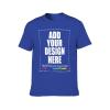 Custom Tee Shirt for Unisex Adults Teenager Personalized Image Logo Text Blue M view 4