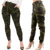Women's Fashion Tapered Cargo Pants Outdoor Military Camo Jogger Pants Casual High Waist Athletic Cargo Track Pants view 2