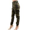 Women's Fashion Tapered Cargo Pants Outdoor Military Camo Jogger Pants Casual High Waist Athletic Cargo Track Pants view 3