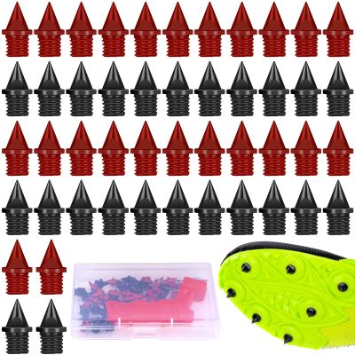 48 Pcs 1/4 inch Carbon Steel Track Spikes Pyramid for Competition, Lighter Weight Spikes Track Shoes with Spike Wrench, Running Shoes Replacement Spike for Track-Field Sprinting or Cross Country