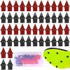 48 Pcs 1/4 inch Carbon Steel Track Spikes Pyramid for Competition, Lighter Weight Spikes Track Shoes with Spike Wrench, Running Shoes Replacement Spike for Track-Field Sprinting or Cross Country view 1