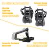 Venzo 4 in 1 Compatible with Peloton, Look Delta & Shimano SPD, Toe Cages Pedals Set with Cage Removal Tool - 9/16 Heavy Duty Sealed Bearings Spindles - for Indoor Fitness Exercise Bike Bicycle view 4