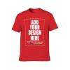 Add Your Photo Logo Text Design Custom Personalized Adult T-Shirt Tee Red 4XL view 4