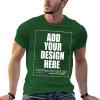 Custom T-Shirt Ultra Soft Add Your Text for Men Unisex Cotton T Shirt Green 2XL view 2