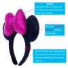 CHuangQi 1pcs Mouse Ears Shiny Headband with 3D Bow Hair Band Double-sided Sequin Bow for Birthday Party or Amusement Park (3D RoseredBow) view 4