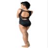 Danz N Motion Womens Jacquard Mesh Tank Leotard 22122A (Black, Large) view 1
