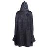 Gardeningwill Unisex 35 Inches Christmas Halloween Party Festival Magic Velvet Hooded Cloak Robe Masquerade Cosplay Costume Black view 4