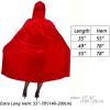 Gardeningwill Unisex 35 Inches Christmas Halloween Party Festival Magic Velvet Hooded Cloak Robe Masquerade Cosplay Costume Red view 3
