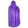 Gardeningwill Unisex 35 Inches Christmas Halloween Party Festival Magic Velvet Hooded Cloak Robe Masquerade Cosplay Costume Purple view 4