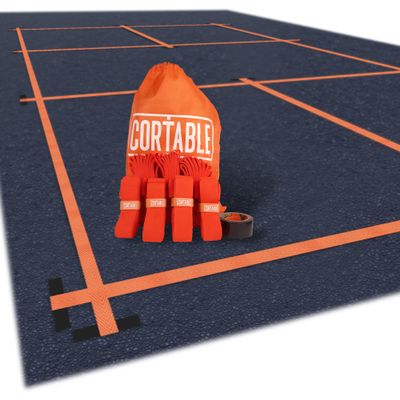 Cortable Temporary Pickleball Court Lines - Original Portable Pickleball Court Marking Kit, Lines for Outdoor or Indoor, No Measuring Needed