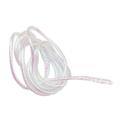 4M Braid Mylar Tube,2/4/6mm Pearlescent Fly Tying Materials,Braided Round Holographic Cord DIY Tool for Fishing Outdoor, White Pearlescent, 6mm