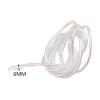 4M Braid Mylar Tube,2/4/6mm Pearlescent Fly Tying Materials,Braided Round Holographic Cord DIY Tool for Fishing Outdoor, White Pearlescent, 6mm view 4