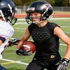 TUOYR Padded Compression Shirt Chest Protector Heart Guard Sternum Protective Sleeveless Vest for Football Baseball Lacrosse and Goalies - Youth & Adult Sizes Black-White view 2