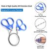 Bivethoi 3 Pack Stainless Steel Wire Saw Emergency Saw Kit, Camping Wire Saw Mini Backpacking Saw, Cable Cutting String Bone Rope Saw, Travel Chainsaw for Wood Cutting Hiking Hunting (Plastic Handle) view 3